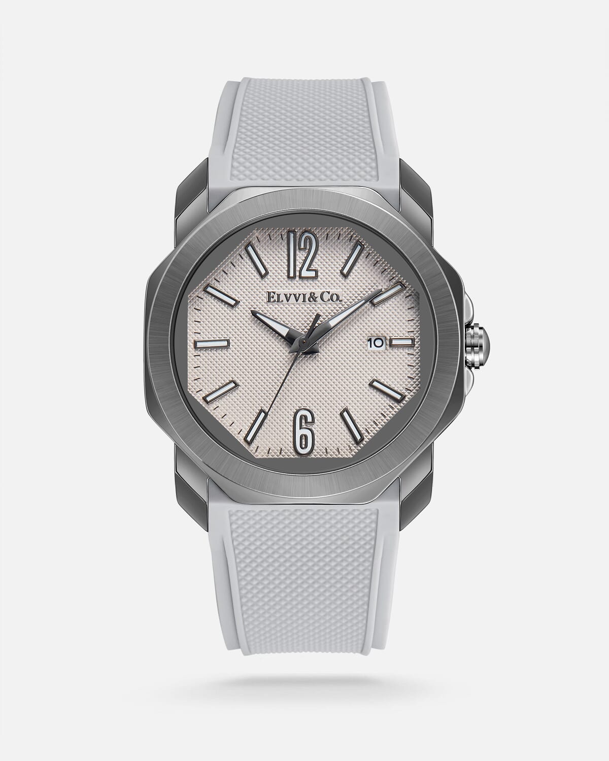 ‎ ساعة رجالية من الفي بلون رمادي